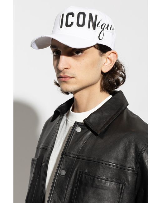 DSquared² Black Baseball Cap for men