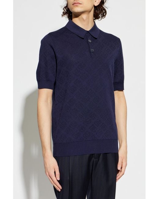Dolce & Gabbana Blue Silk Polo for men