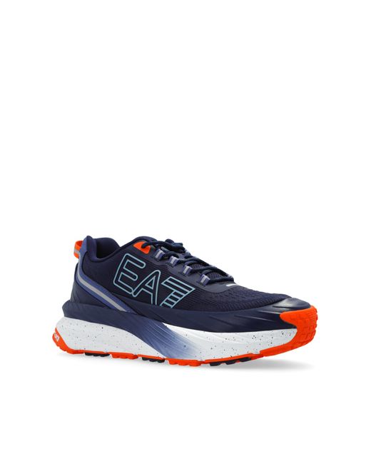 EA7 Blue Sneakers With Logo, for men