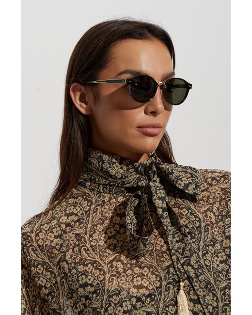 Linda Farrow Black 'Marco' Sunglasses