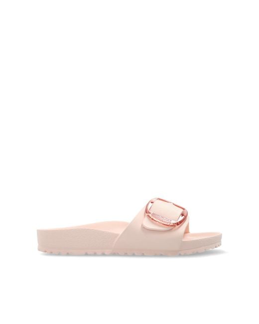 Birkenstock Pink "Madrid Big Buckle Eva" Slides