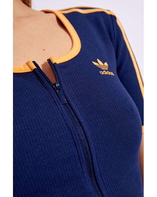 Adidas Originals Blue Top With Logo