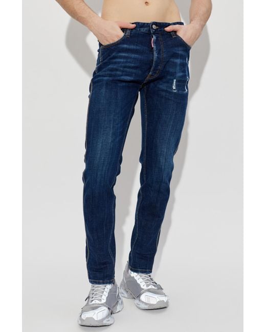 DSquared² Blue 'Mini Front Teddy' Jeans for men