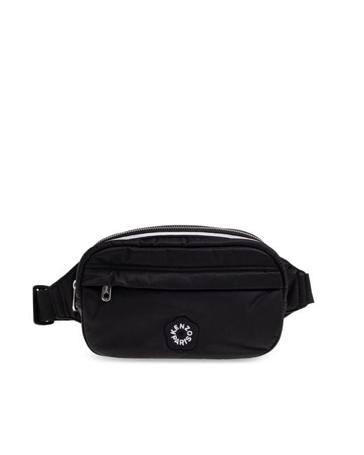 KENZO Black Belt Bag With Logo
