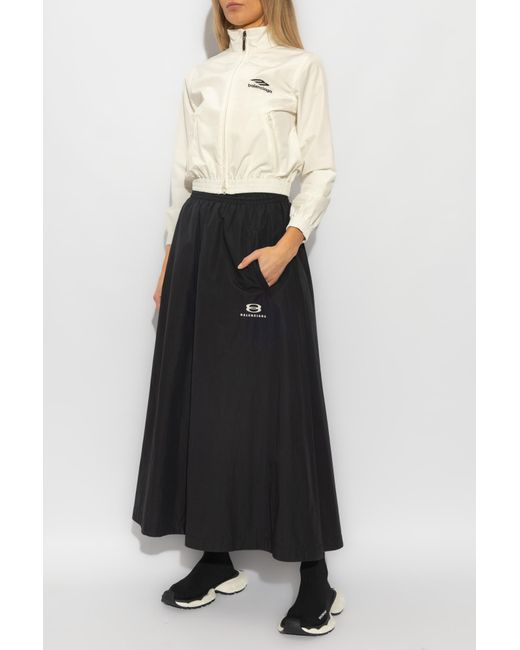 Balenciaga Black Skirt With Logo,