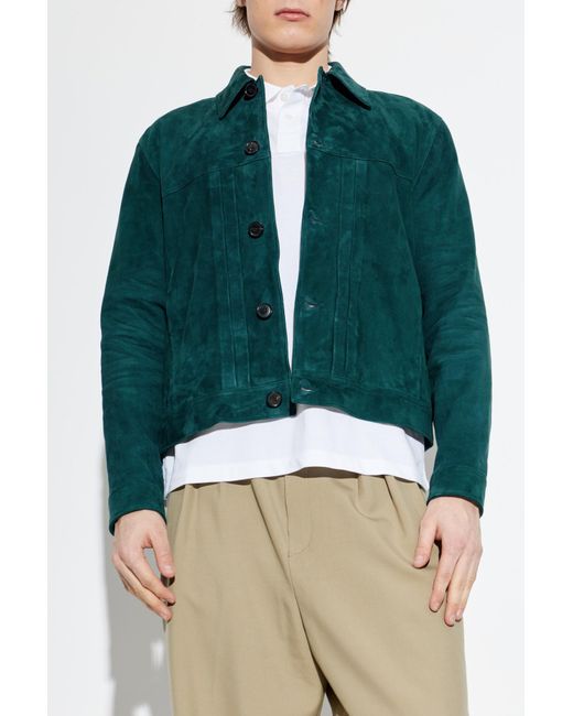 Paul Smith Green Suede Jacket for men