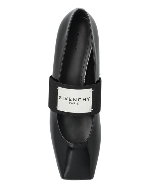 Givenchy Black Ballet Flats "Squared"