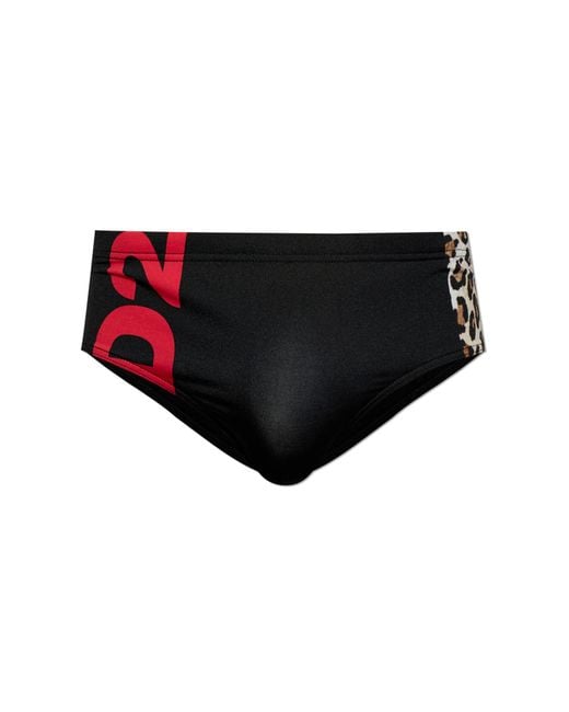DSquared² Black Swim Briefs for men