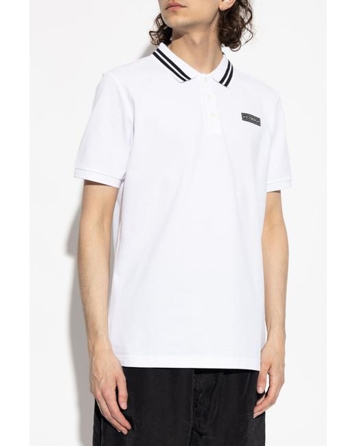 Iceberg White Polo With Logo Patch for men