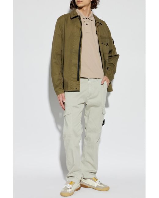 Stone Island Green Shirt With Pocket for men