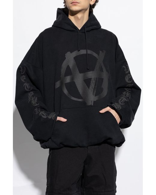 Vetements Black Hoodie for men