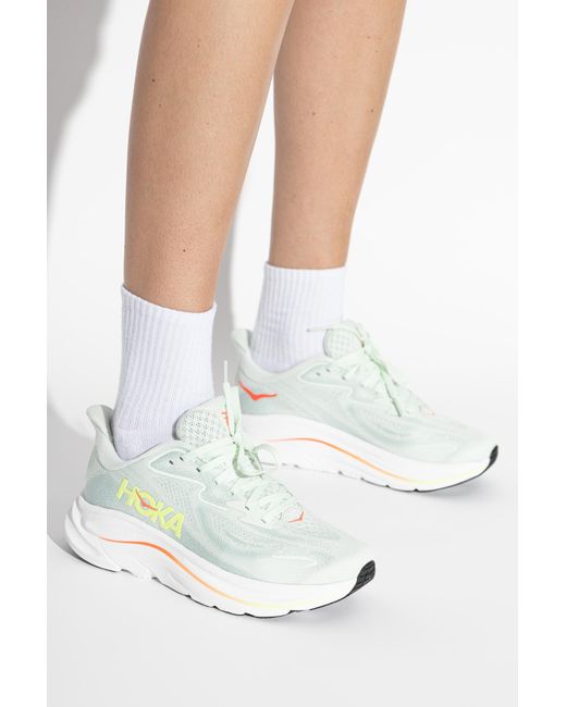 Hoka One One Green Sports Shoes 'Clifton 10'