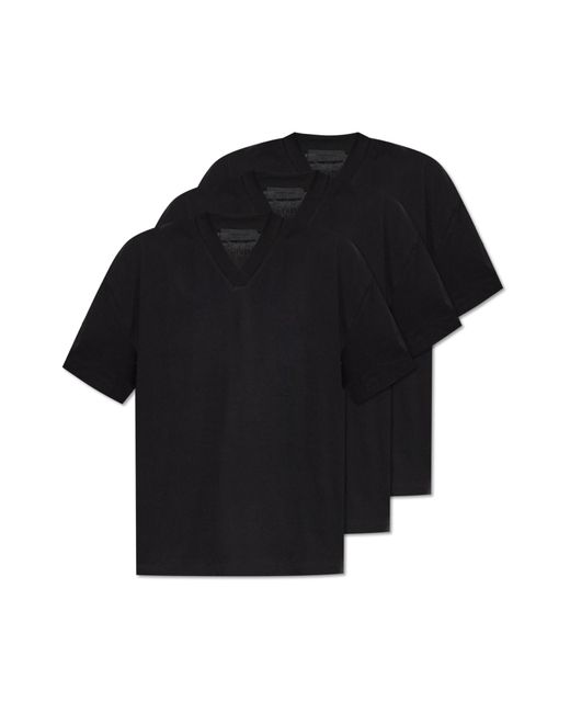 Fear Of God Black Three-Pack Of T-Shirts for men