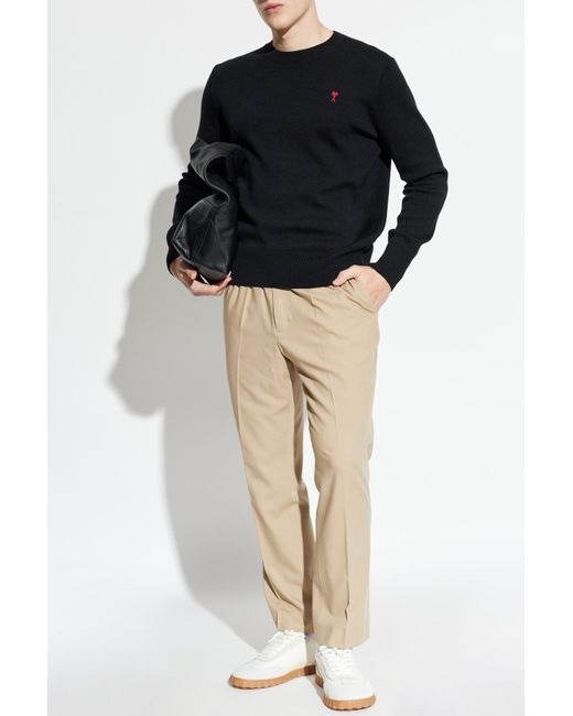 AMI Blue Wool Sweater for men