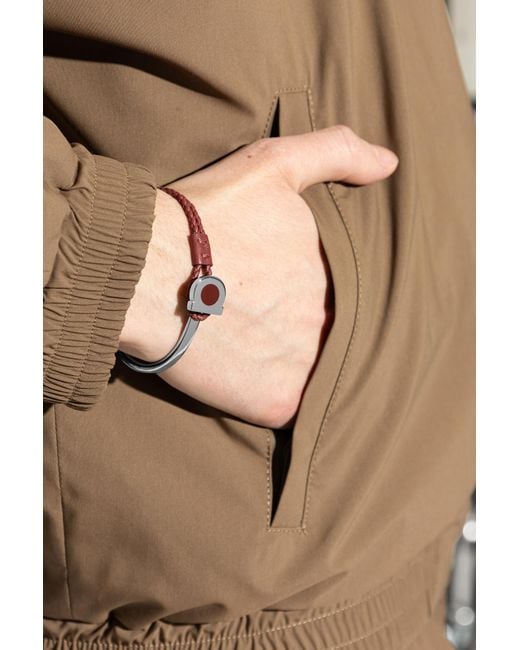 Ferragamo Red Bracelet With Logo for men