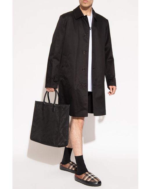 Burberry Cotton 'paddington' Coat in Black for Men Lyst Canada