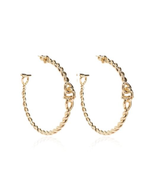 Ferragamo Metallic Hoop Earrings