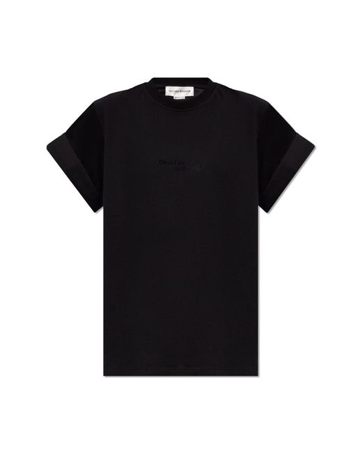 Victoria Beckham Black Printed T-shirt