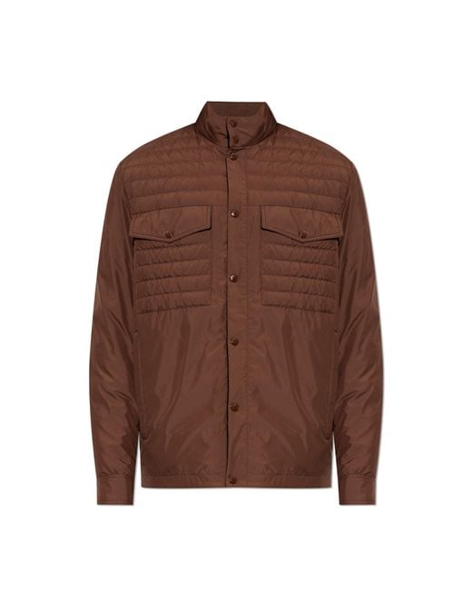 Moncler Brown Down Jacket "Vnorviane" for men