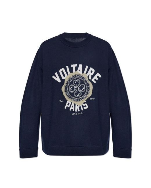 Zadig & Voltaire Blue Sweater "Swonny" for men