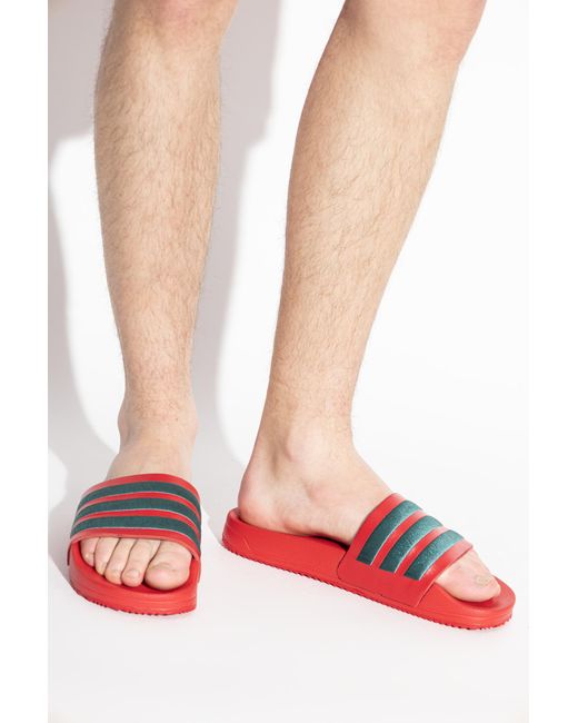 Adidas Originals Red "Arte Antwerp Ailette" Slides for men