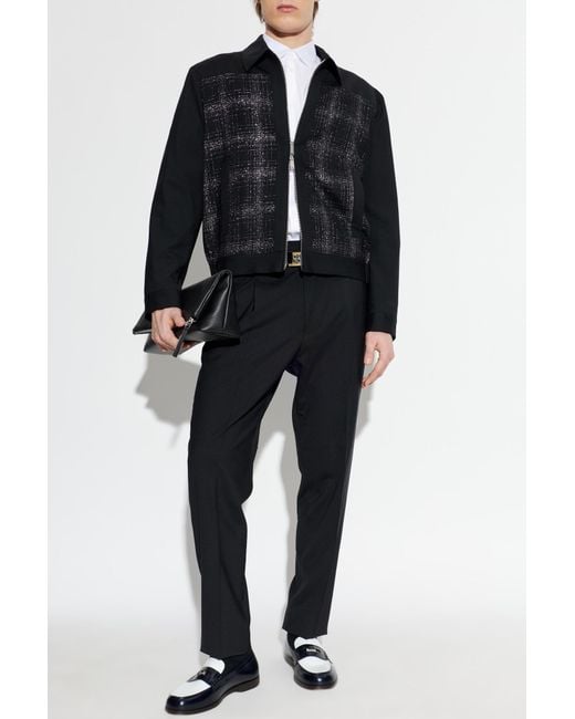 DSquared² Black Wool Jacket With Lurex Thread for men