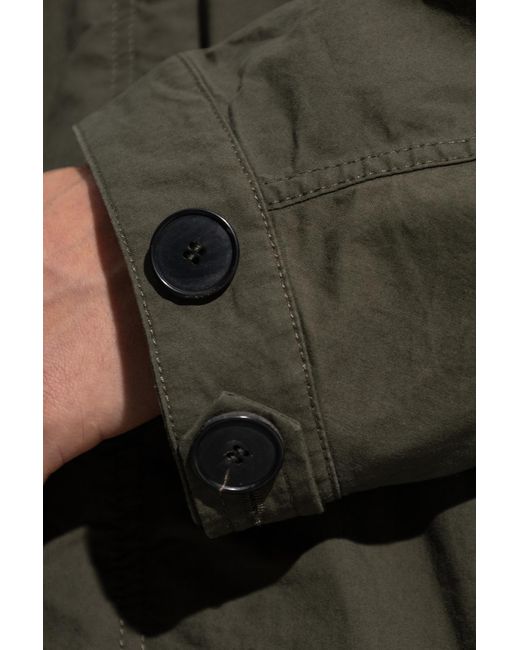 Givenchy Green Parka With Logo for men