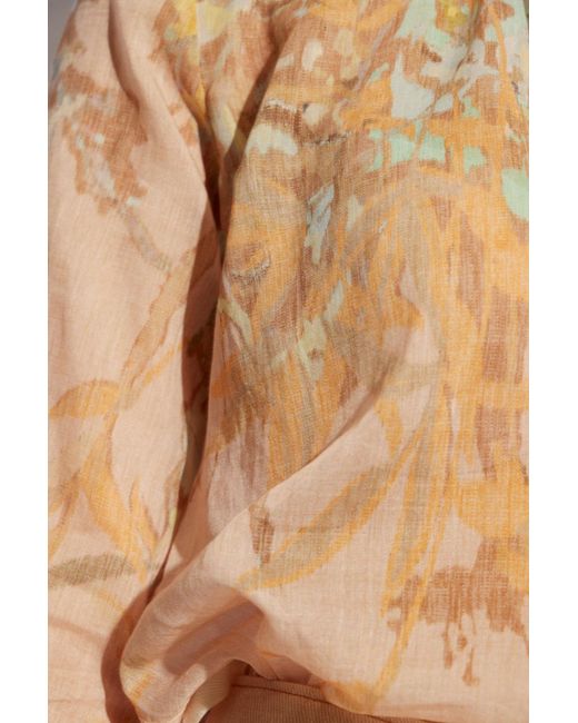 Forte Forte Natural Shirt With Floral Motif,