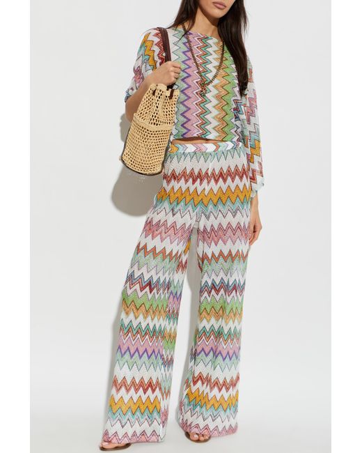 Missoni White Top With Lurex Thread