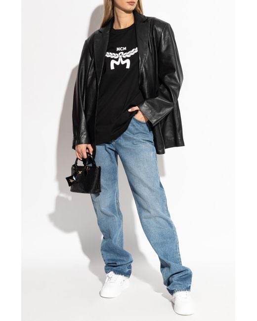 MCM Black Printed T-Shirt