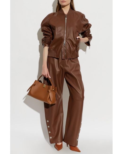 Sportmax Brown 'Amour' Leather Jacket