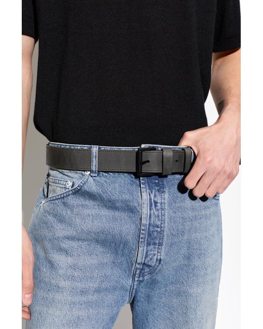 AllSaints Black Leather Belt for men