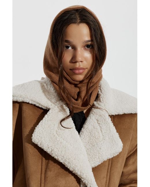 Chloé Brown Wool Neck Warmer With Logo