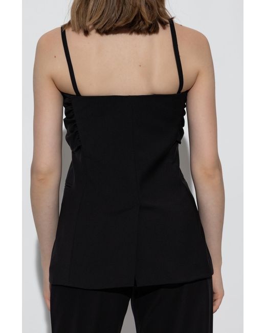Max Mara Black Veruska Off-Shoulder Top