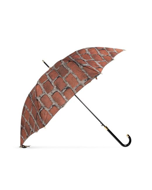 Moschino Brown Parasol With Print