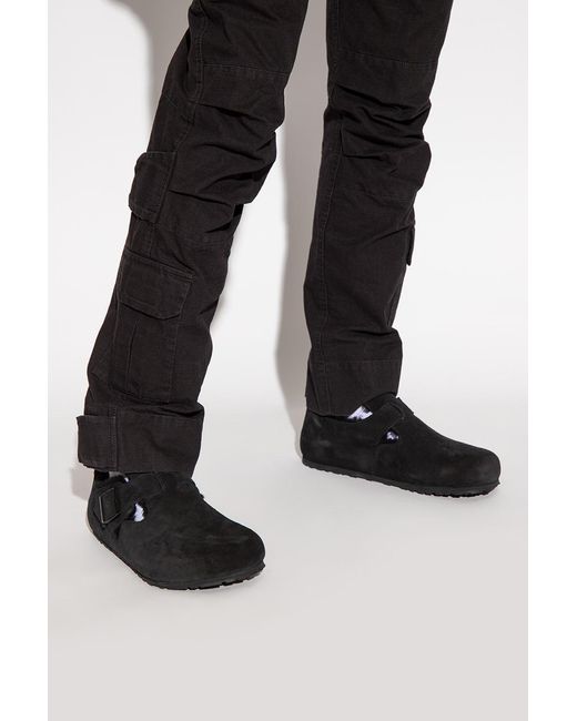 Birkenstock Black 'London' Suede Shoes for men