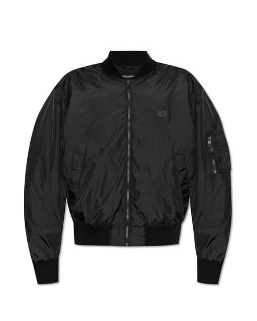 Dolce & Gabbana Black Bomber Jacket for men