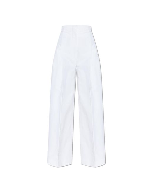 Jacquemus White Wide-Leg Trousers