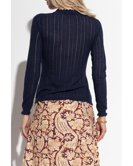 Ulla Johnson Blue Top "Delia"