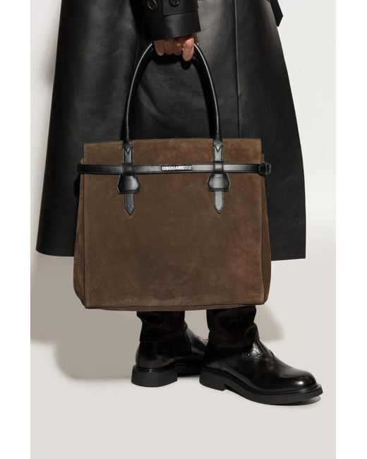 DSquared² Brown 'twin' Shopper Bag, for men