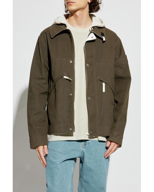 Stone Island Blue 'Tela Resinata' Jacket for men