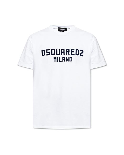 DSquared² White T-Shirt With Logo for men