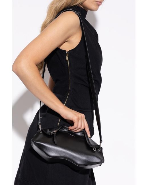 McQueen Black Shoulder Bag "Manta"