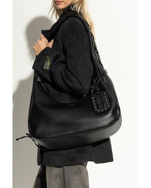 Ganni Black Shoulder Bag Type 'Hobo' Size 'Medium'