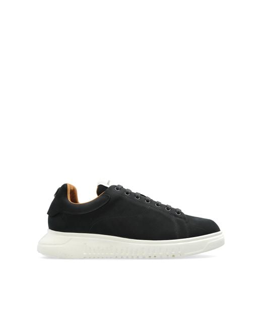 Emporio Armani Black Platform Sports Shoes for men