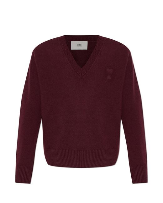 AMI Red Wool Sweater