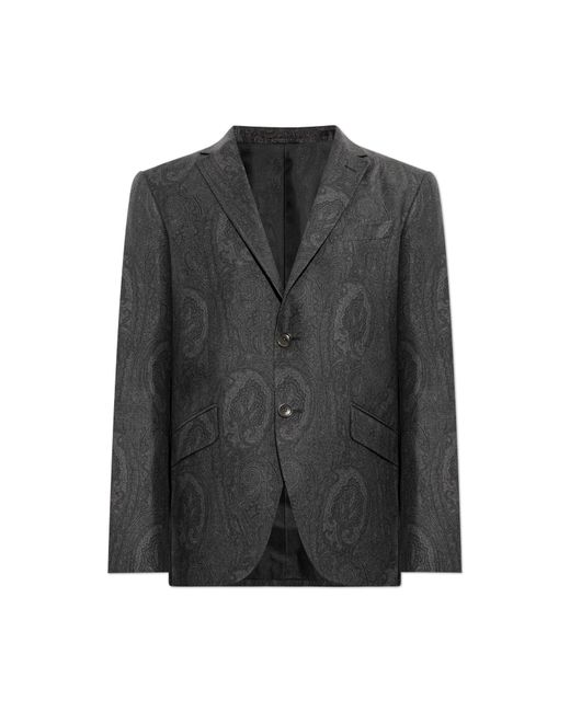 Etro Black Wool Blazer for men