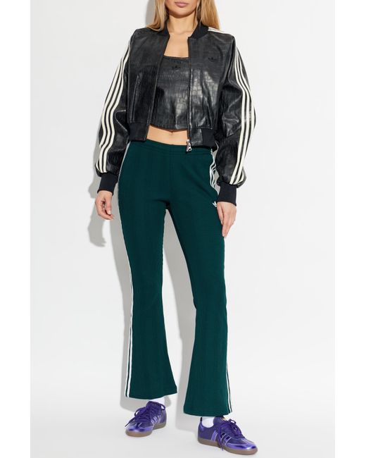 Adidas Originals Green Sweatpants With Logo