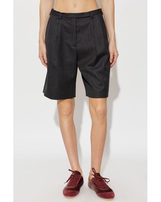 Jil Sander Black Wool Shorts