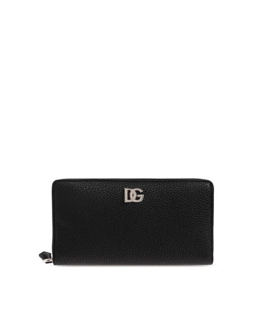 Dolce & Gabbana Black Leather Wallet With Logo for men